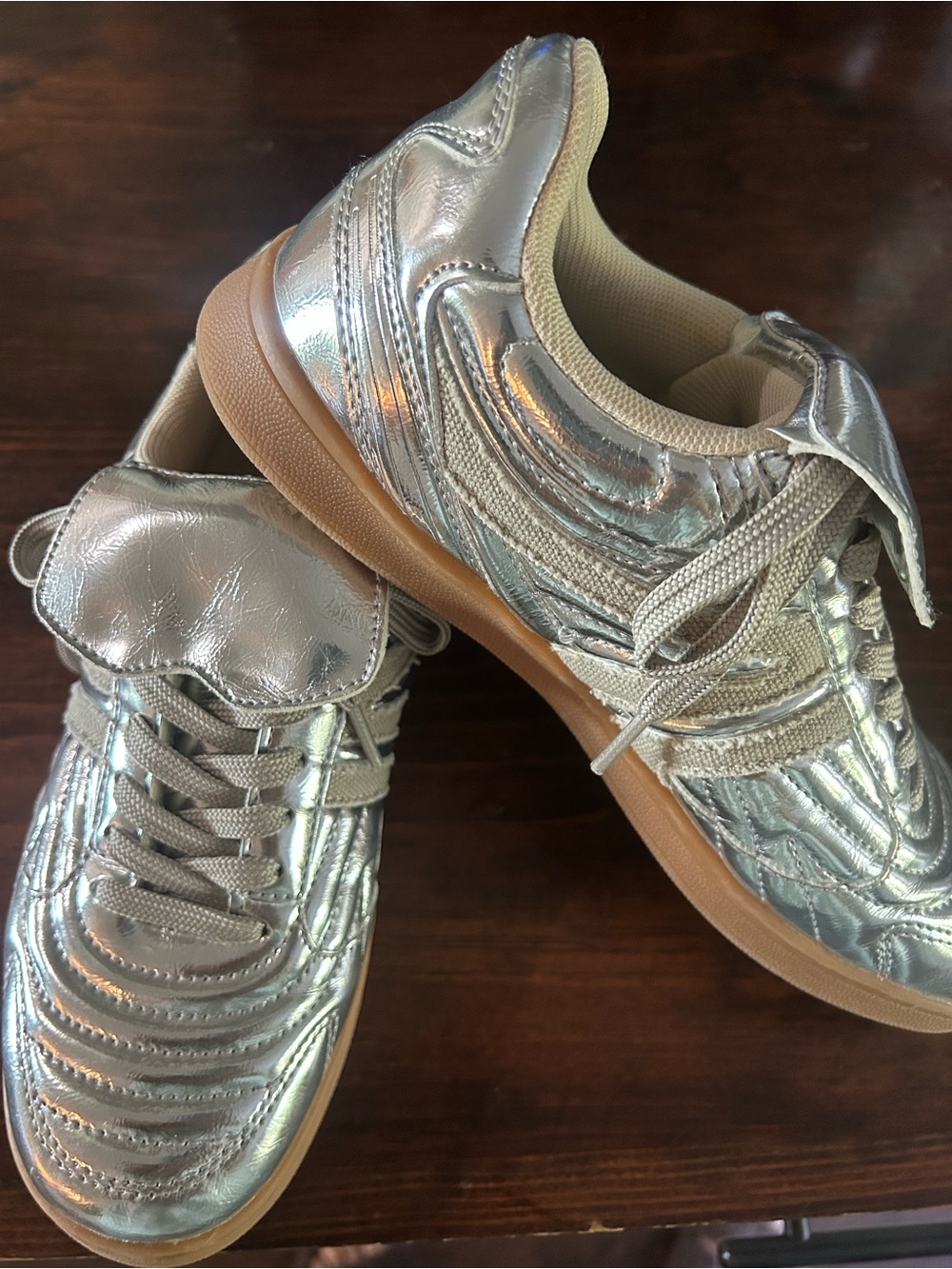 Steve Madden Silver Textile Sneaker